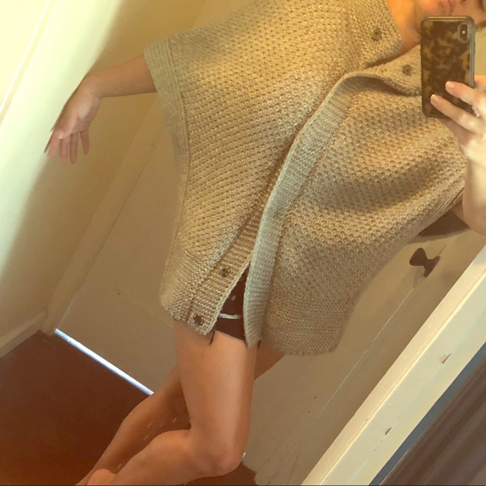 Dolman Wool Blend Chunky Knit Sweater